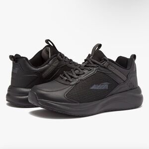 Avia Canyon SR Black Non Slip Shoes for Men, Water Resistant. Sz.9.5M Extra Wide